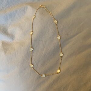 Julie Vos Gold Necklace with White Accents